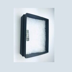 14k ring diamond ring white gold ring pave cluster ring size 6.5 SJD